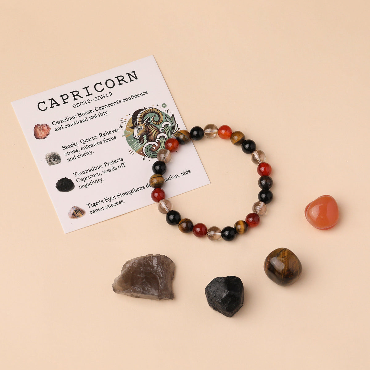 Virgo Zodiac Crystal Bracelet & Stone Set