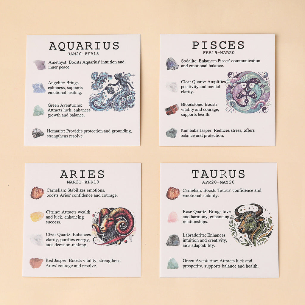 Taurus Zodiac Crystal Bracelet & Stone Set