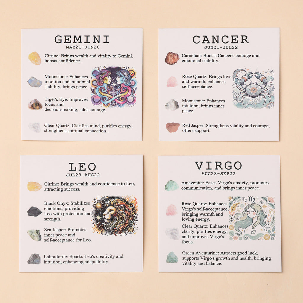 Virgo Zodiac Crystal Bracelet & Stone Set