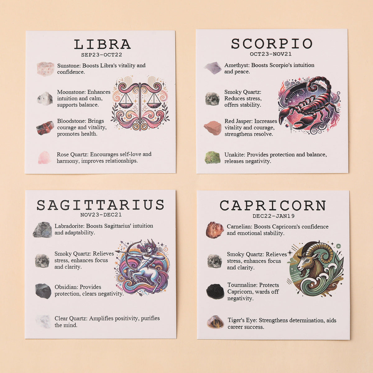Virgo Zodiac Crystal Bracelet & Stone Set