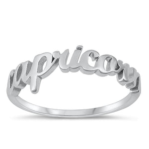 Capricorn Zodiac Ring – Sterling Silver