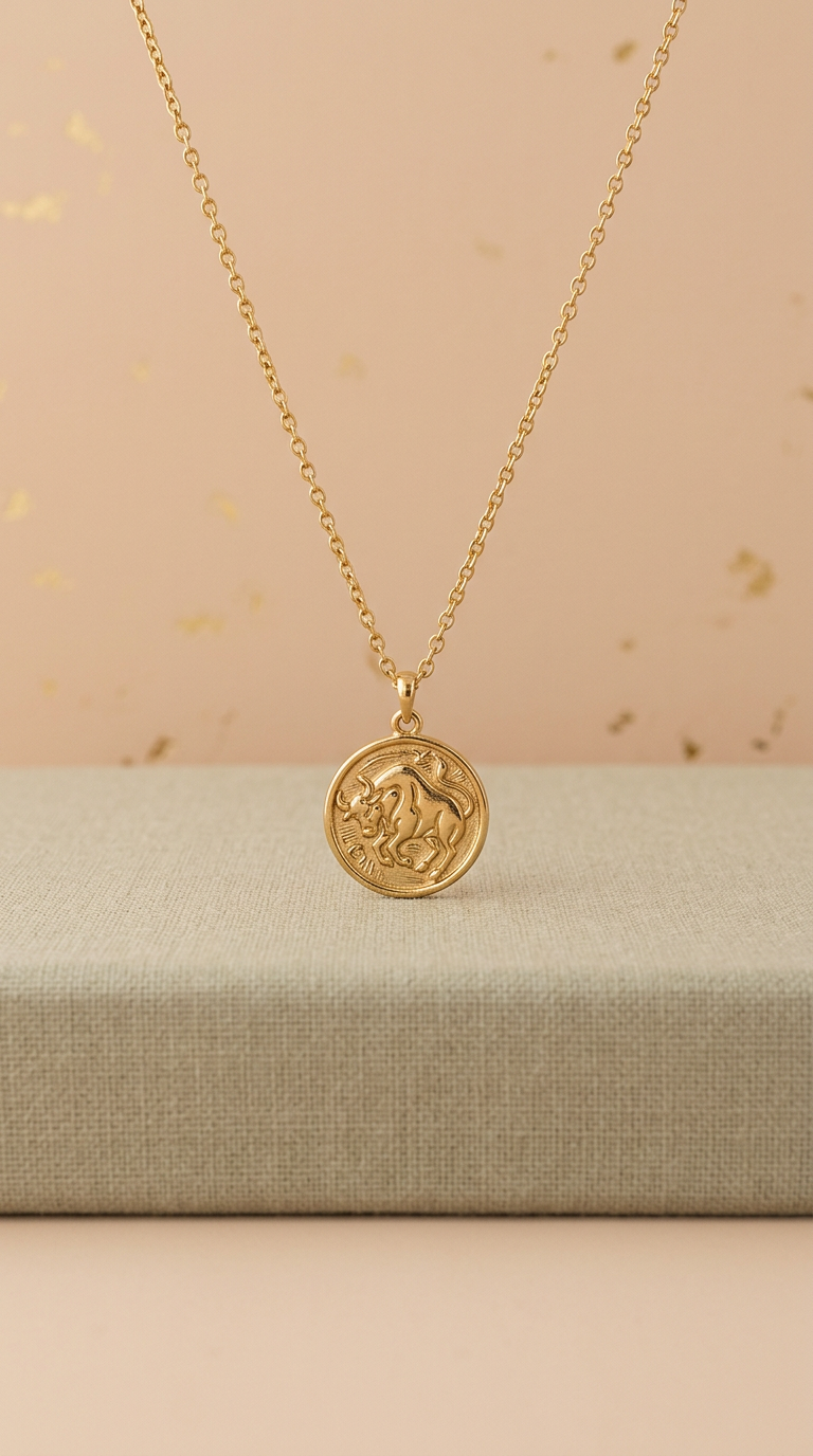 Taurus Zodiac Gold-Plated Necklace