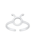 Taurus Sign Zodiac Adjustable Toe & Midi Ring – Sterling Silver