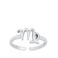 Virgo Sign Zodiac Adjustable Toe & Midi Ring – Sterling Silver
