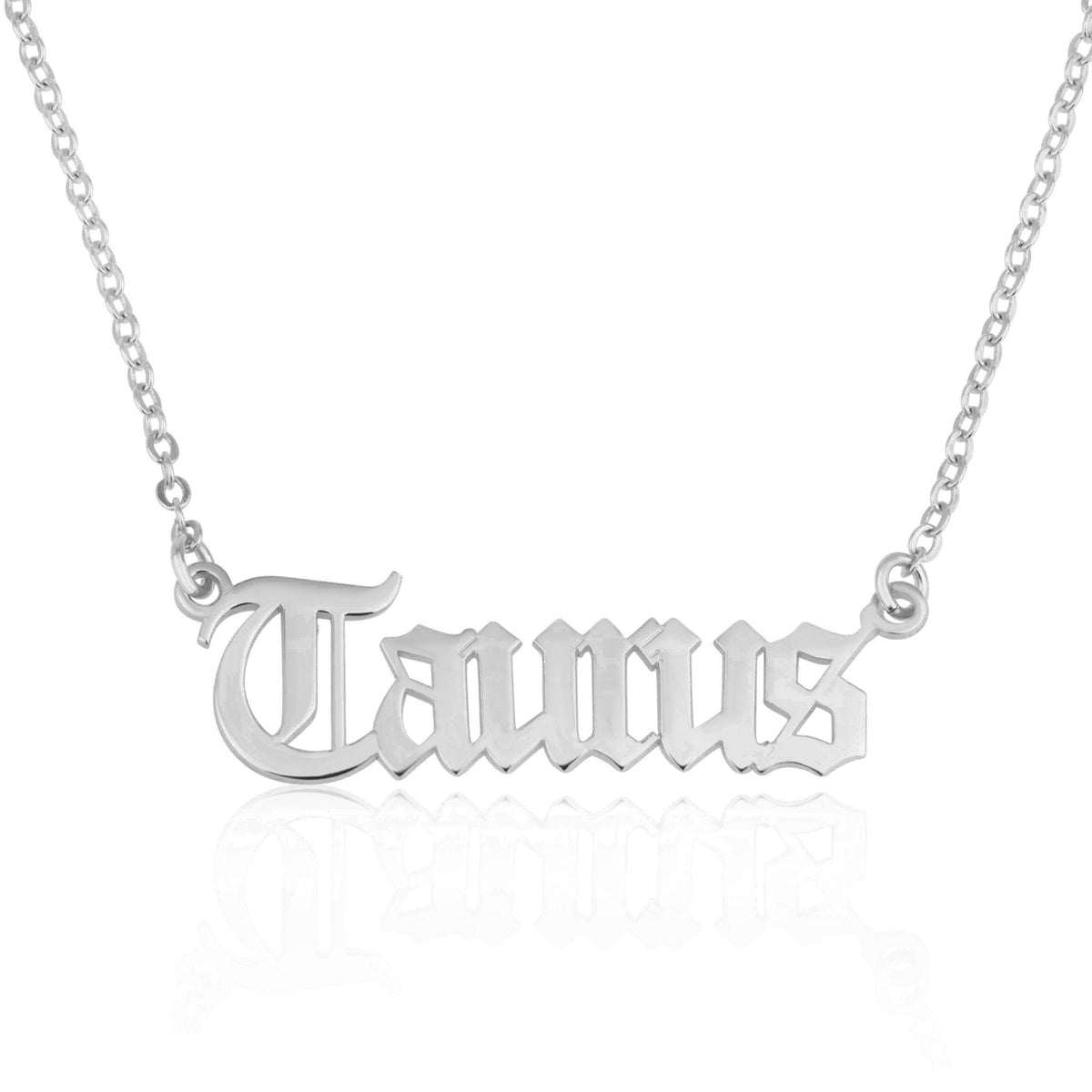 Taurus Script Necklace